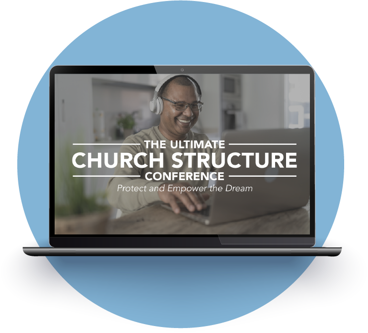 Ultimate Church Structure displayed on laptop